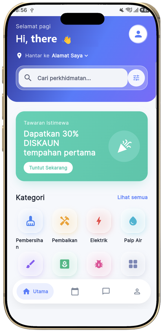 GoodHelper customer app home